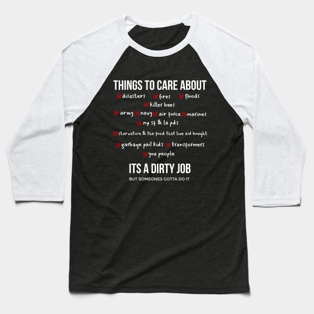 Things To Care About Baseball T-Shirt by AllThingsTees